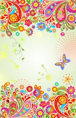 Poster - Summery floral banner