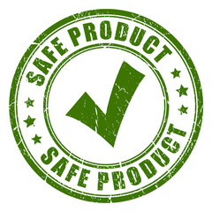 Wall Mural - Safe product rubber stamp