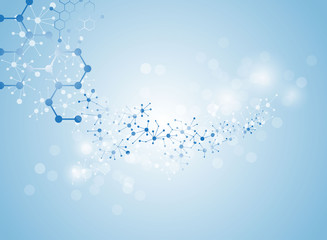 Wall Mural - Molecular medical background