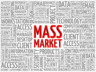 Wall Mural - Mass Market word cloud concept