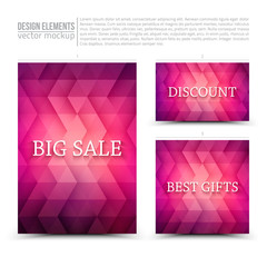 Poster - vector design elements: flayer, card, banner. big sale, discount, best gits. vector design template.