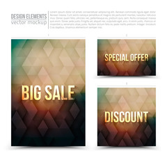 Poster - vector design elements: flayer, card, banner. big sale, special offer, discount. vector design templ