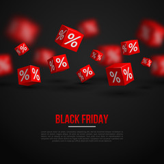 Black Friday Sale Poster. Vector Illustration. 