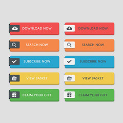 Wall Mural - 10 call-to-action web button set