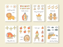 Cute Hand Drawn Doodle Baby Shower Cards