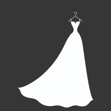 Bridal Dress On A Hanger