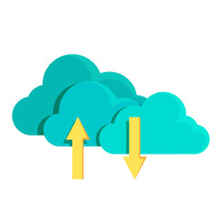 Poster - cloud vector icon.