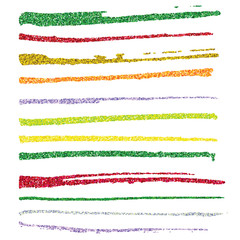 Wall Mural - set of glitter brush strokes.