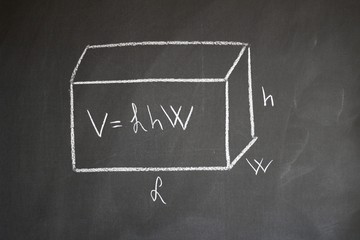 Studying mathematics on a blackboard 