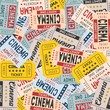 © lukpedclub - Vector movie ticket in vintage style for website and mobile application background design