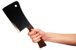 Hand with kitchen hatchet