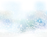 Fototapeta Dmuchawce - Vector winter snowflakes background.