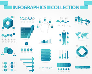 Wall Mural - Business and social infographics