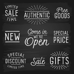 Wall Mural - Hand drawn lettering slogans for retail