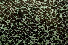 Texture Of Transparent Green  Broken Glass