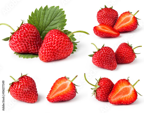 Naklejka - mata magnetyczna na lodówkę set of Strawberries