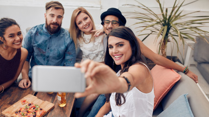 Wall Mural - Selfie during a party