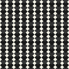 Wall Mural - Vector seamless pattern texture. Abstract background with hexagon hearts. Monochrome tiling shape