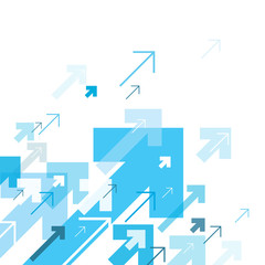 Aufkleber - Blue Arrows Up. Motion Up. Successful Concept Cover Design. Good