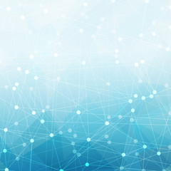 Aufkleber - Communications abstract blue background. Good for financial annu
