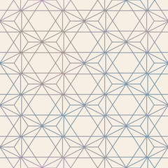 Aufkleber - Abstract Seamless Geometric Vector Hexagon Pattern. Mesh backgro