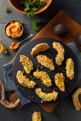 Canvas Print - Homemade Breaded Fried Avocado Fries