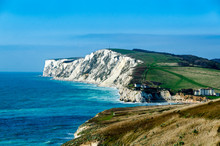 Freshwater Bay And Tennyson Down On The Isle Of Wight, UK