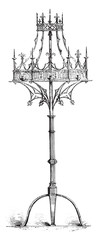 Wall Mural - lights crown the fifteenth century, belgium, vintage engraving.