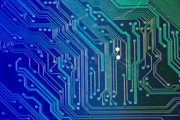 Wall Mural -  circuit board background of computer motherboard