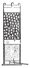 Wall Mural - cartridge, for lefaucheux system shotgun, vintage engraving.
