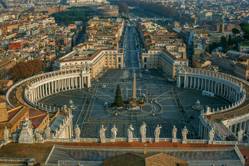 Fototapete - Vatican City and Rome, Italy. St. Peter's Square