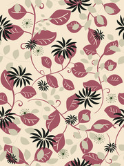 Wall Mural - Romantic floral pattern