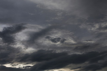 Wall Mural - black cloud in darkness sky, night sky of halloween background