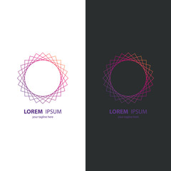 Aufkleber - Circle logo gradient design template. Line design template logotype. Vector illustration.