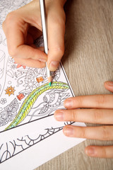 Sticker - Adult antistress colouring book with pencils