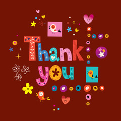 Wall Mural - thank you card