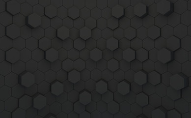 Wall Mural - Abstract of hexagons random level color background.
