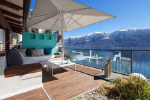 Terrace Lounge In A Luxury House
