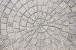 Round stone pavement pattern.