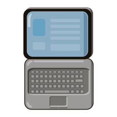 Poster - Laptop icon, cartoon style