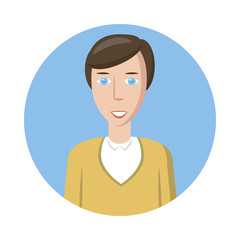 Poster - Man avatar icon, cartoon style