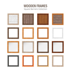 Wooden Square Frames Set