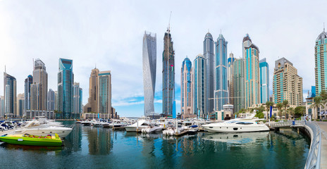 Wall Mural - Panorama of Dubai marina