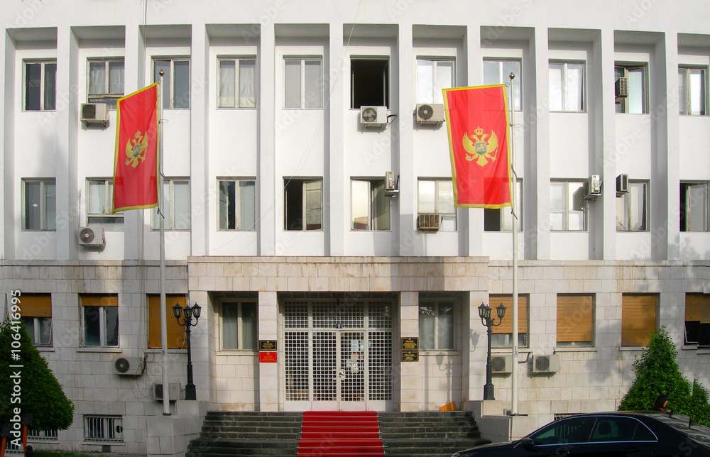 Obraz na płótnie Presidential Office government building Podgorica Montenegro Eur w salonie