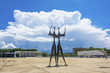 Three Powers Square with Dois Candangos monument in Brasilia, Brazil.