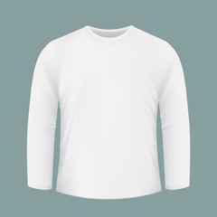 Poster - Template white shirt with long sleeves. Design for printing on f