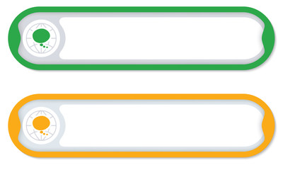 Poster - Colored frames for any text with globe icon