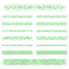 Poster - Design elements - green square divider line set