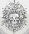 Indian skull vector illustration