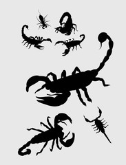 Wall Mural - Scorpion Silhouettes, art vector design